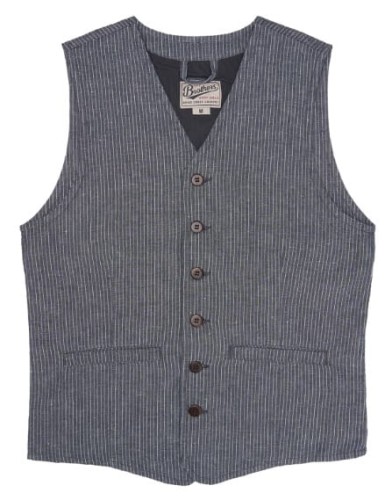 1905 Hauler Vest Grey Striped Linen2.jpg