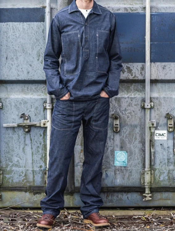 1940 Army Denim Trousers Indigo demotos8.jpg