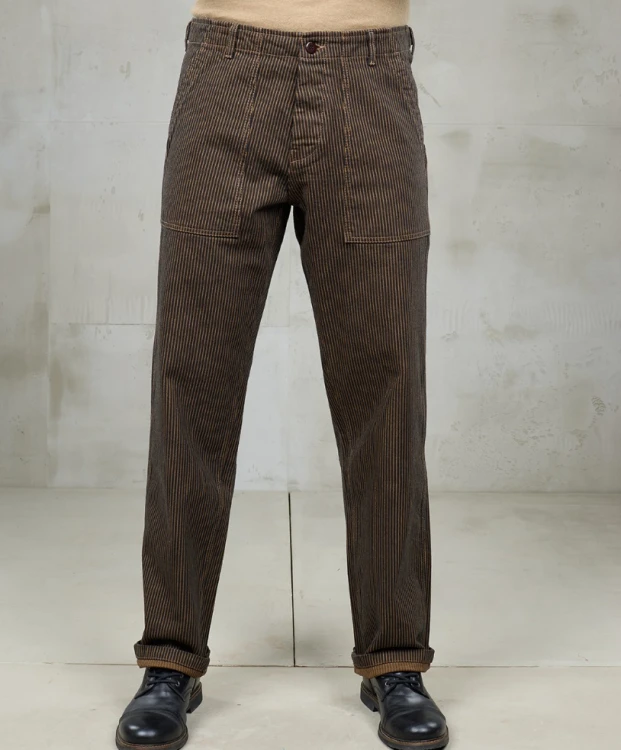 1962 OG-107 Pant Hickory Stripe Brown De Motos.jpg