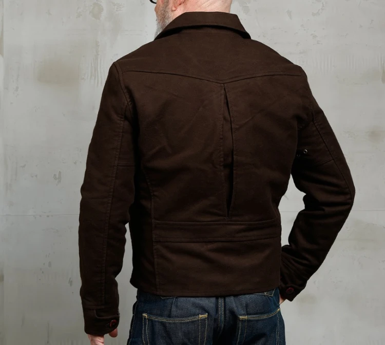 1932 Roadster Jacket Moleskin Soil Brown De Motos1.jpg