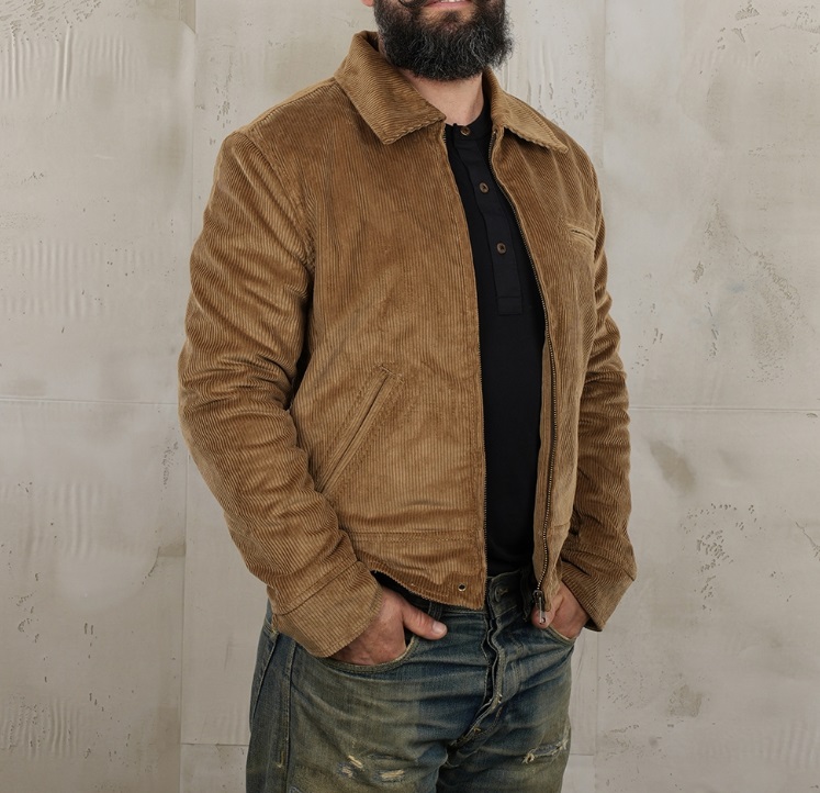 Pike Brothers 1932 Roadster Jacket Light Brass Cord De Motos2.jpg