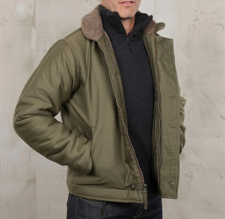 Pike Brothers 1943 N1 Deck Jacket Bangor Green De Motos2.jpg