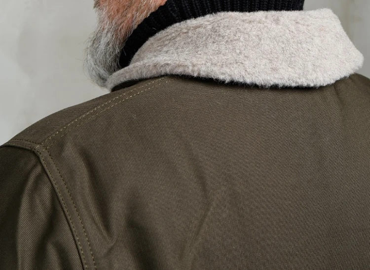 Pike Brothers 1944 N1 Deck Jacket Waxed Olive De Motos3.jpg