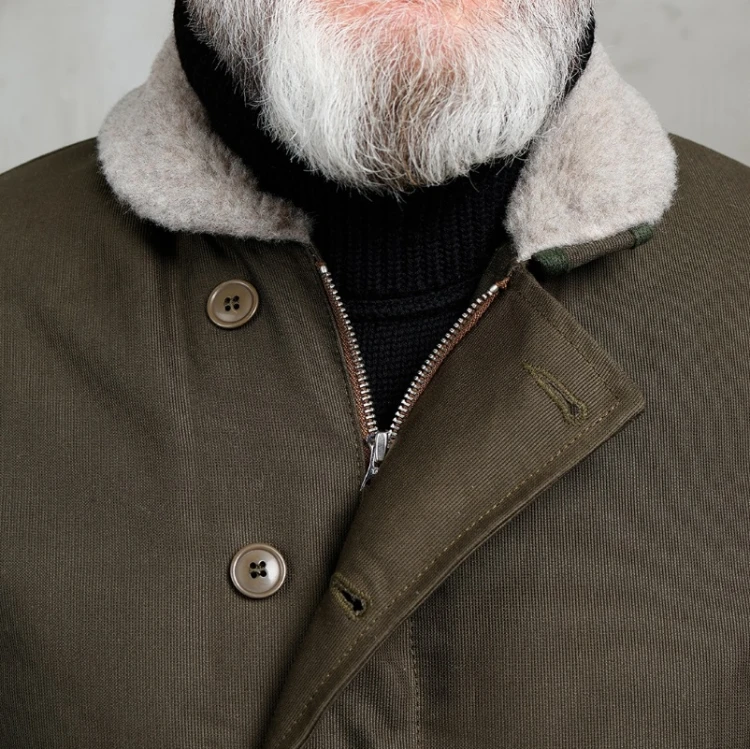 Pike Brothers 1944 N1 Deck Jacket Waxed Olive De Motos4.jpg
