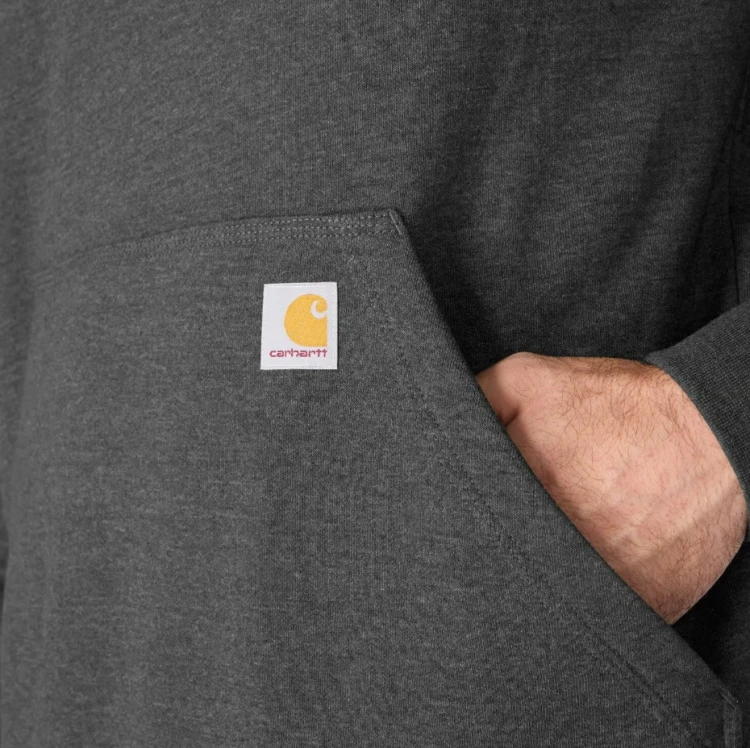 Carhartt Marquette Zip Mock Neck sweatshirt carbon heath De Motos4.jpg