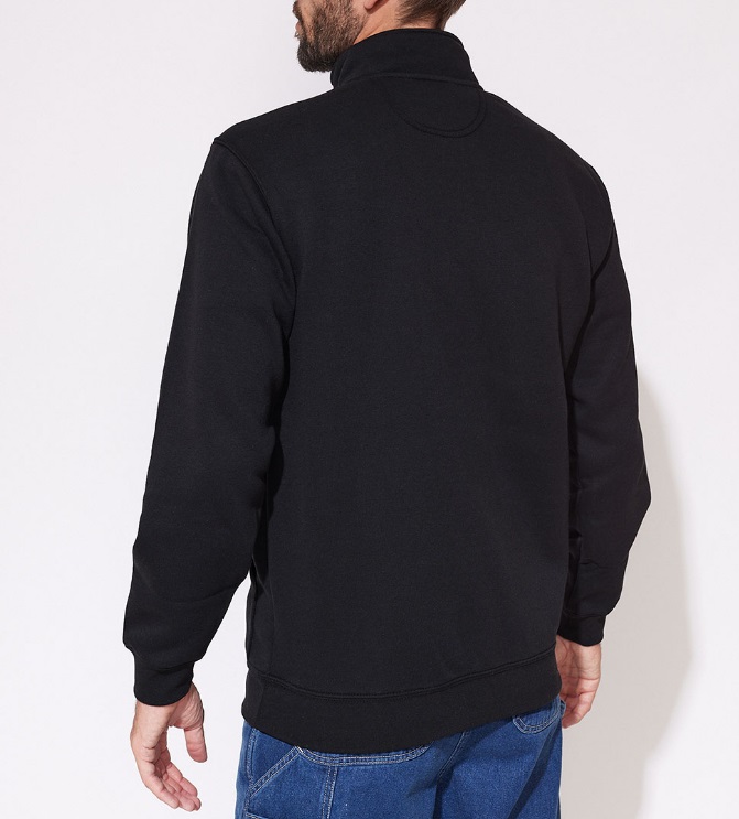 Carhartt Marquette Zip Mock Neck sweatshirt black De Motos2.jpg