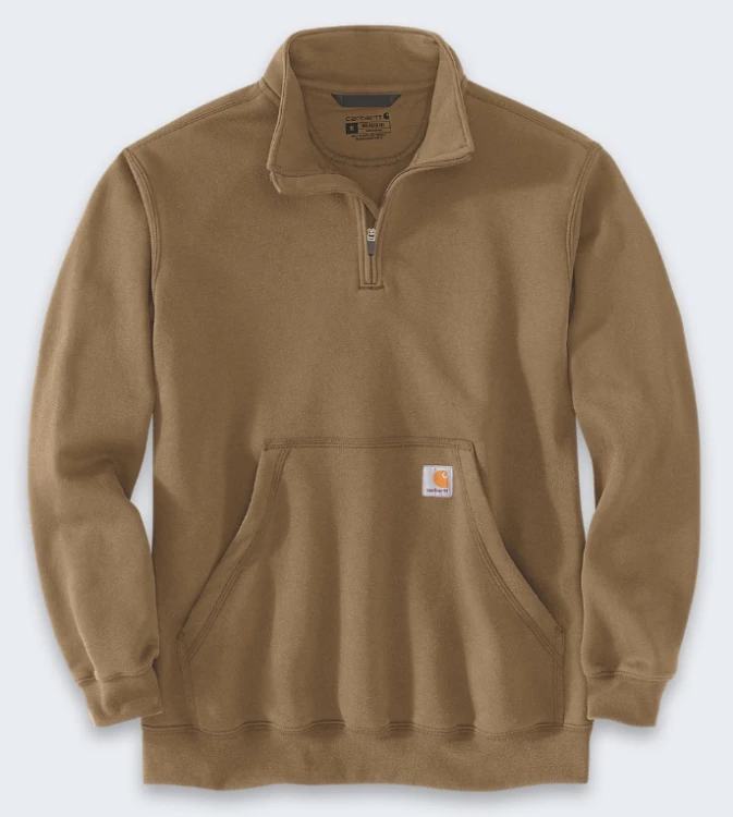 Carhartt Marquette Zip Mock Neck sweatshirt night fatigue De Motos.jpg