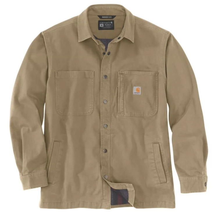 Carhartt Koszula Lined denim shirt jack Dark khaki demotos.jpg