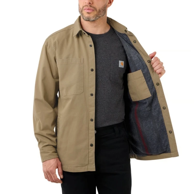 Carhartt Koszula Lined denim shirt jack Dark khaki demotos1.jpg