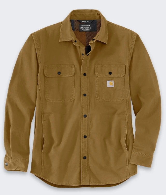 Carhartt Koszula Lined denim shirt jack Oak Brown demotos.jpg