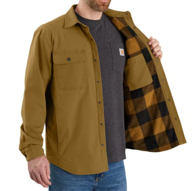 Carhartt Koszula Lined denim shirt jack Oak Brown demotos2.jpg