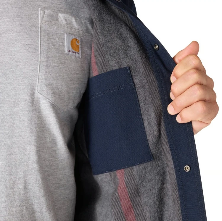Carhartt Koszula Lined denim shirt jack Navy demotos2.jpg